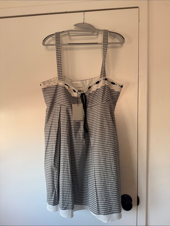 Reformation Dresses & Skirts - Reformation Black & White Gingham Eyelet Sundress